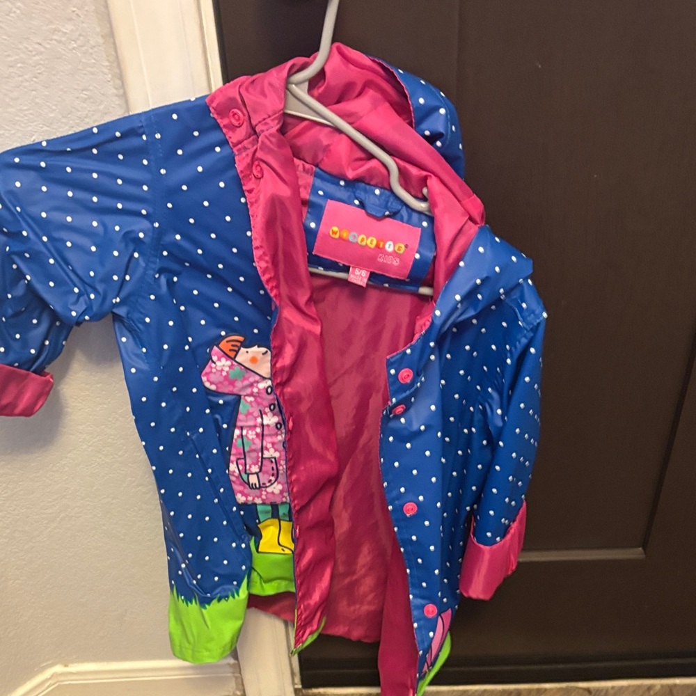 Wippette Kids Blue and Pink Polka Dot Jacket
